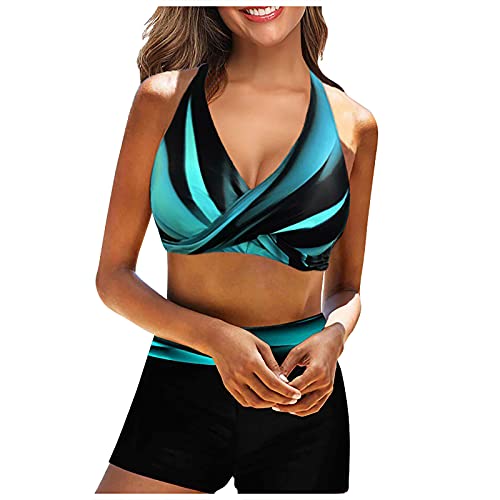 Singular-Point Bikini Hose hoch geschnitten Damen Bikini-Set Push Up Zweiteiliger BadeanzüGe Hoher Taille Bauchweg Badeshorts Badehose Elegant von Singular-Point