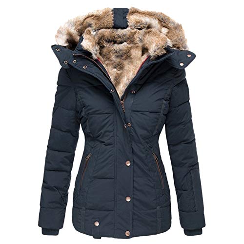 Singular-Point Damen Winter Jacke Stepp Mantel Winterjacke Parka blazer parka fell schneeanzug damen,3-Blue,L von Singular-Point