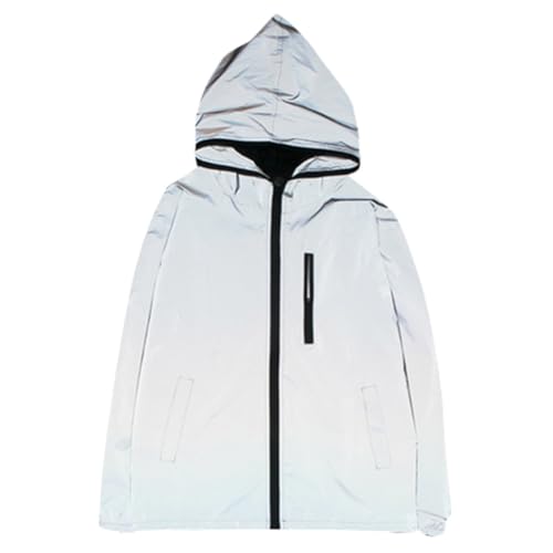 Singular-Point regenjacke reflektierend，Fahrradjacke Damen Wasserdicht Atmungsaktiv Wanderjacke Windbreaker Sommerjacke Outdoor Jacken Leichte Windjacke Trekking Radjacke,Grau,XXL von Singular-Point