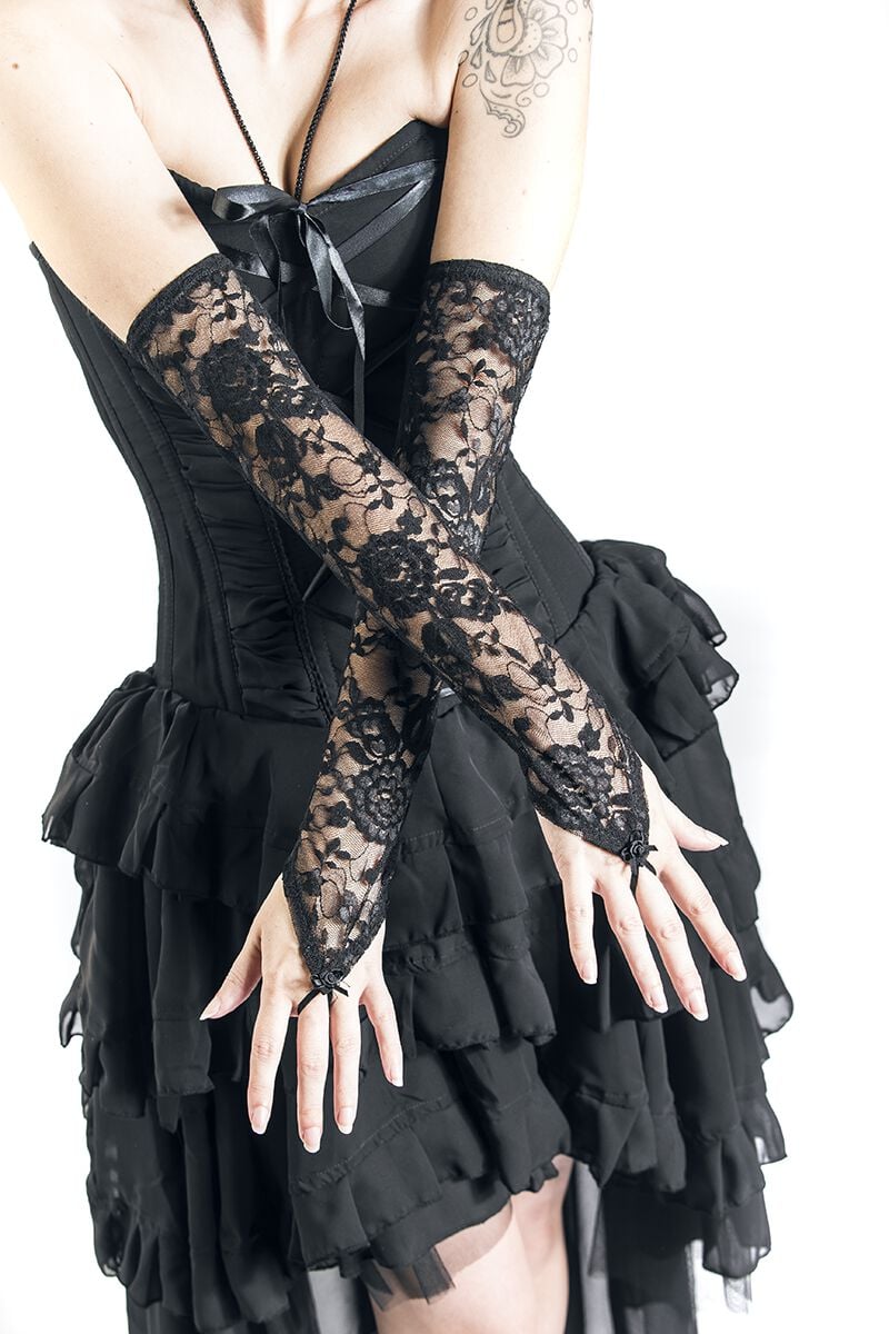 Sinister Gothic Gothic Arm Warmers Stulpen schwarz von Sinister Gothic