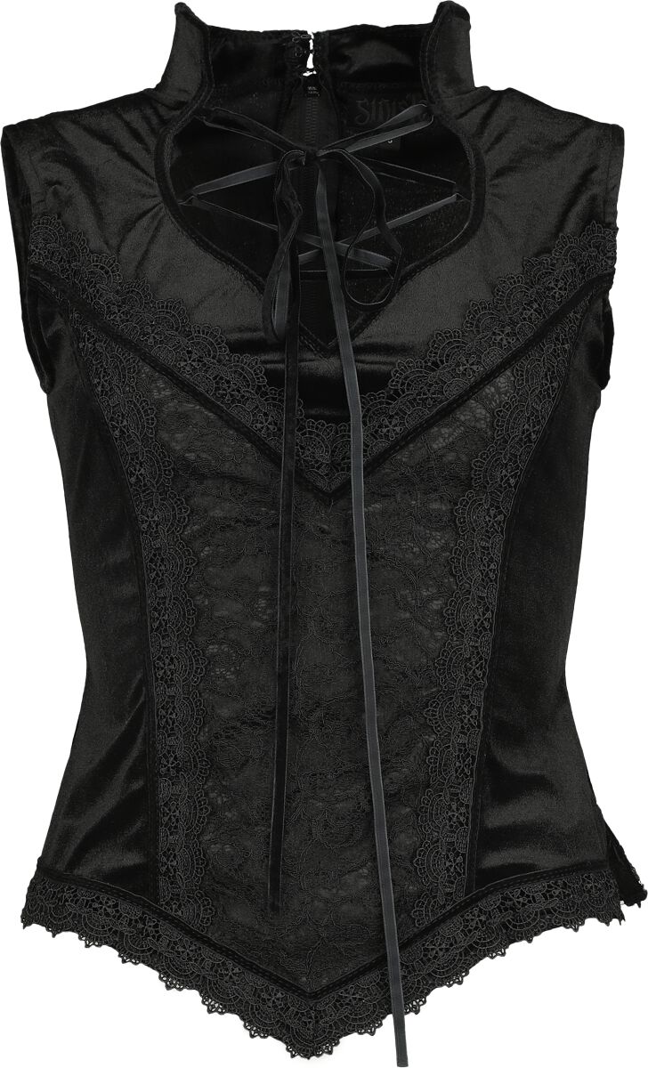 Sinister Gothic - Gothic Neckholder - Gothic Top - XS bis XXL - für Damen - Größe L - schwarz von Sinister Gothic