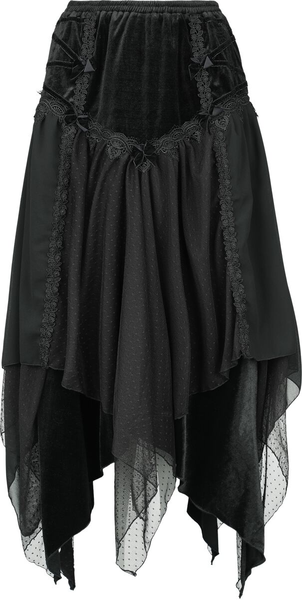 Sinister Gothic - Gothic Rock knielang - Gothic Rock - XS bis 4XL - für Damen - Größe L - schwarz von Sinister Gothic