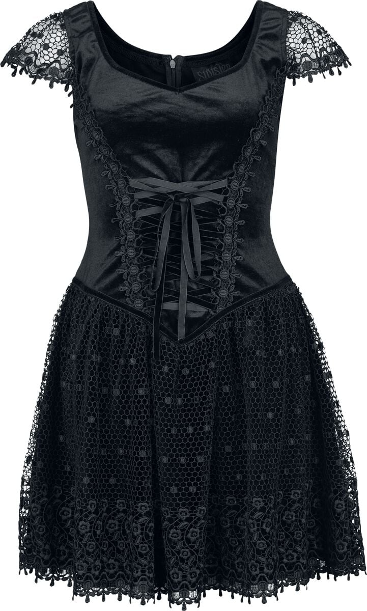 Sinister Gothic Gothic Short Dress Kurzes Kleid schwarz in XXL von Sinister Gothic