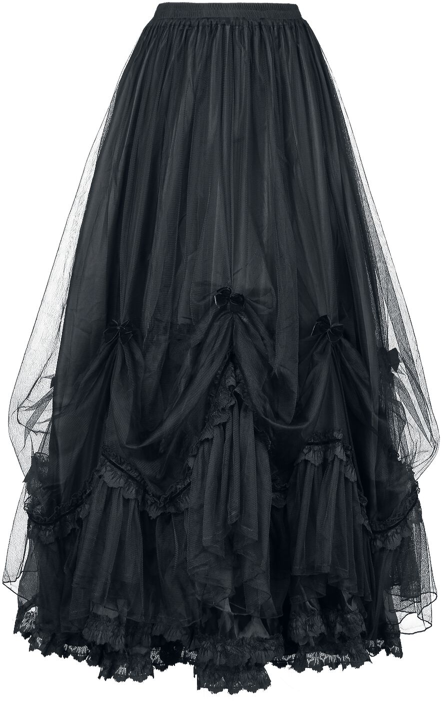 Sinister Gothic Gothic Skirt Langer Rock schwarz in M von Sinister Gothic