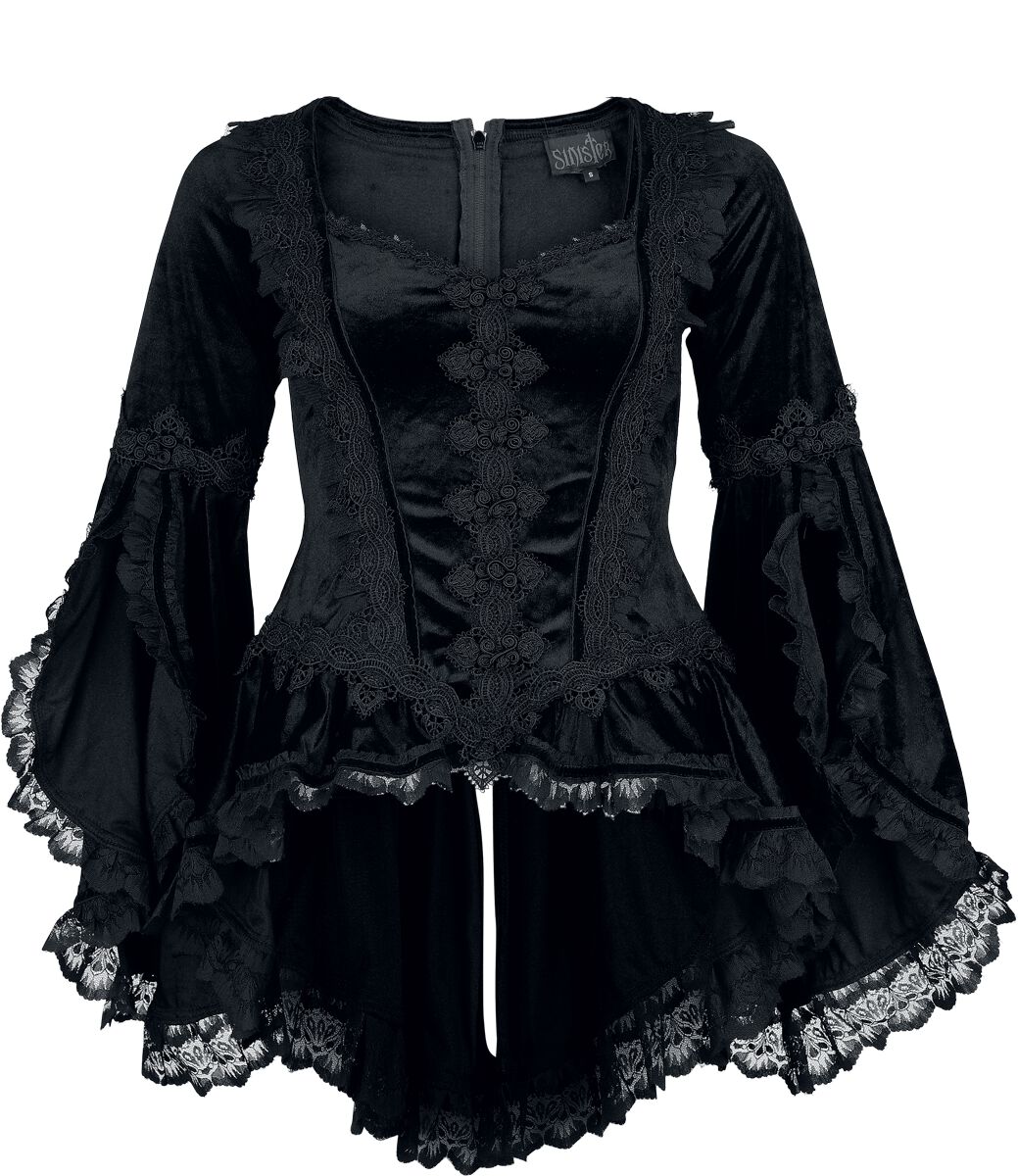 Sinister Gothic Gothic Top Langarmshirt schwarz in L von Sinister Gothic