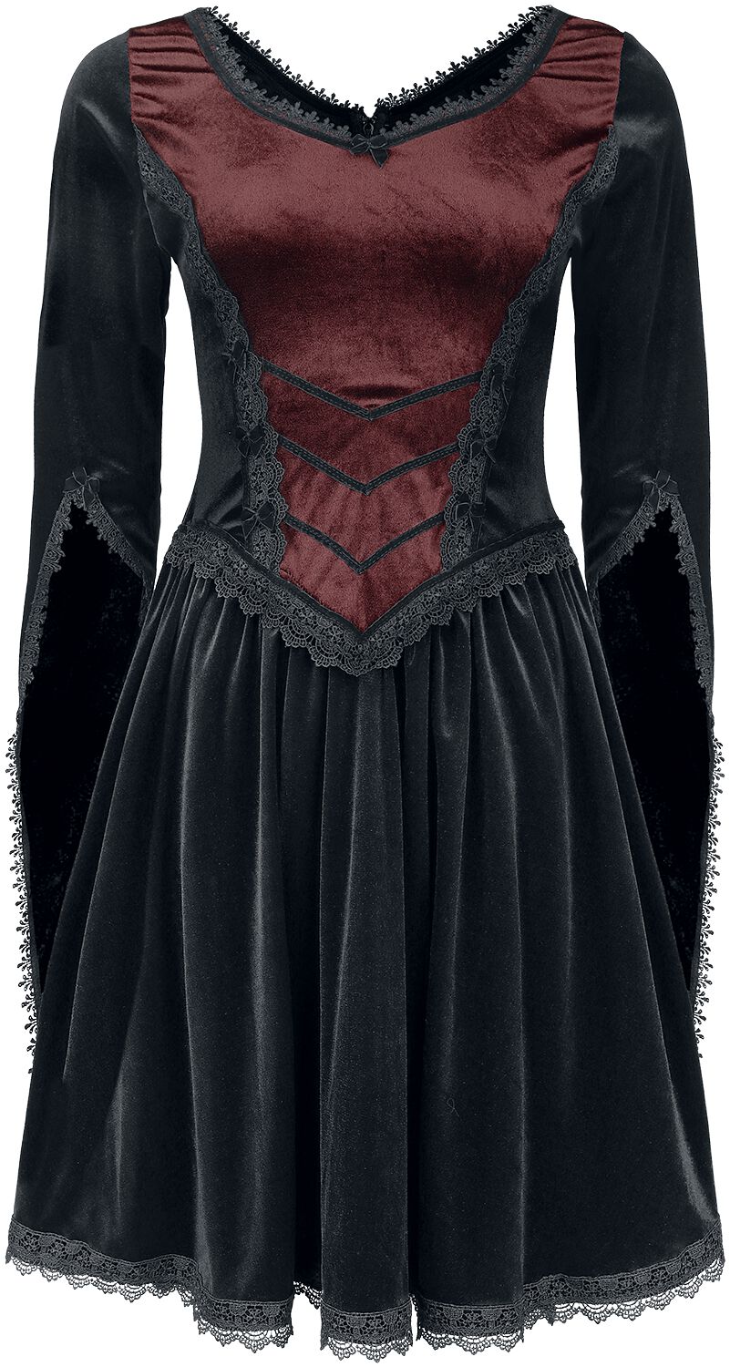 Sinister Gothic Minidress Kurzes Kleid schwarz rot in M von Sinister Gothic