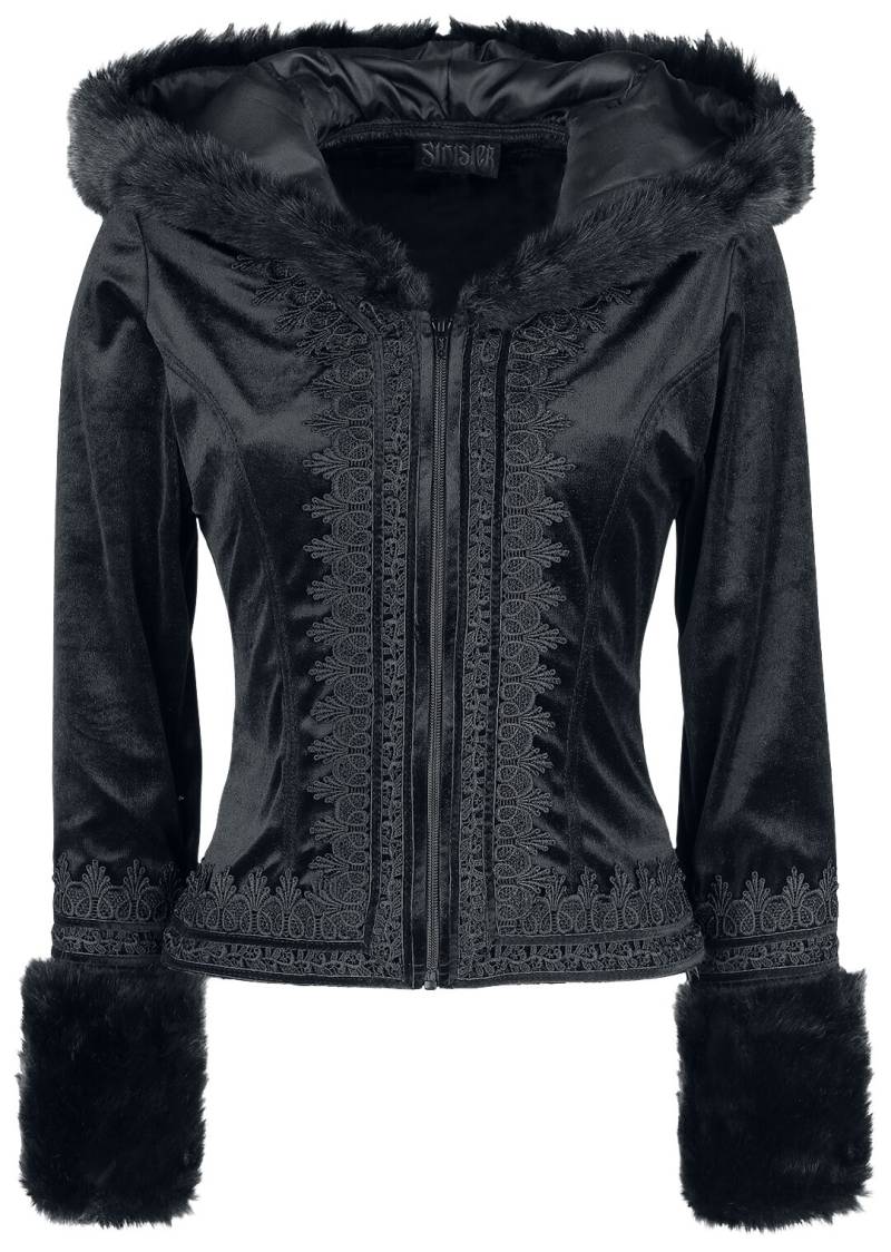 Sinister Gothic - Mittelalter Übergangsjacke - Gothic Jacket - S bis XXL - für Damen - Größe L - schwarz von Sinister Gothic