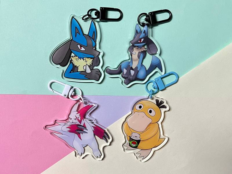 Lucario, Psyduck & Zangoose Acryl Charm von SinisterCosxArt
