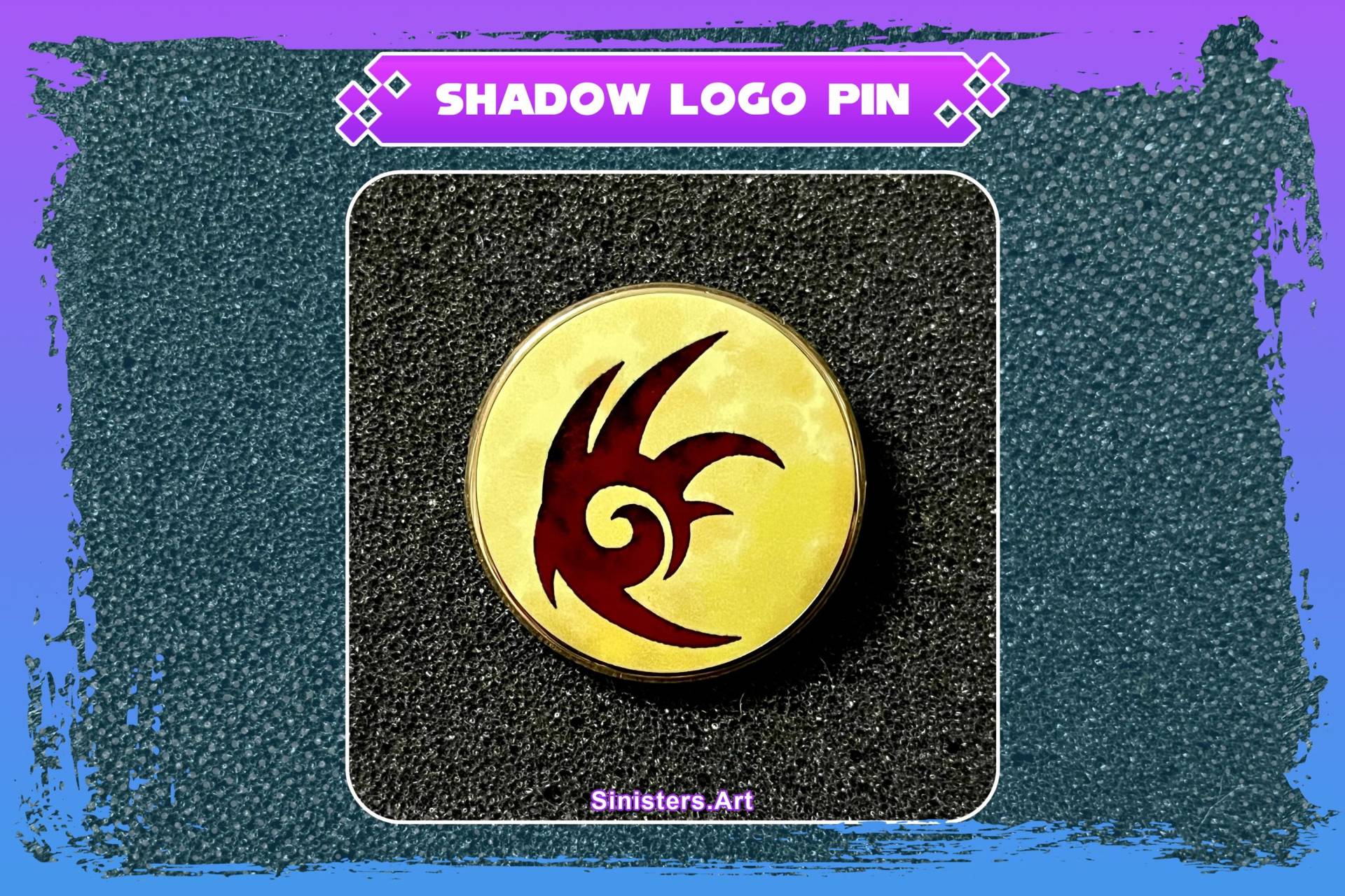 Shadow Logo Moon Enamel Pin von SinisterCosxArt