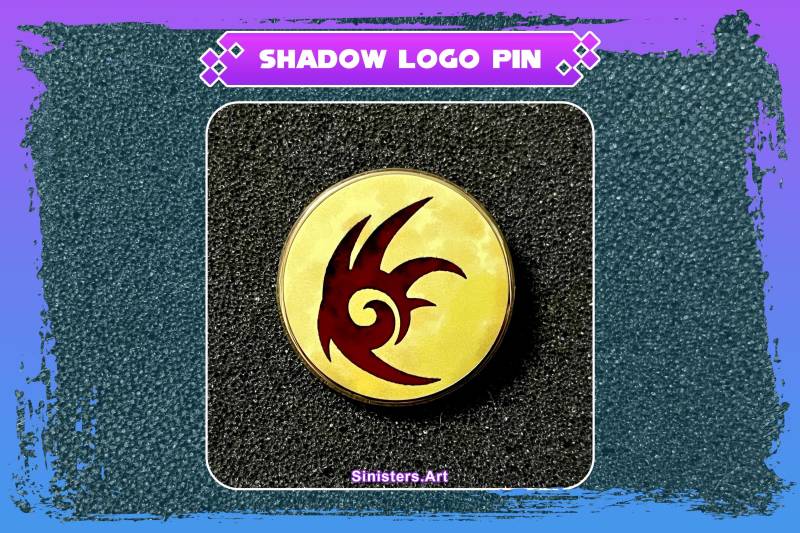 Shadow Logo Moon Enamel Pin von SinisterCosxArt