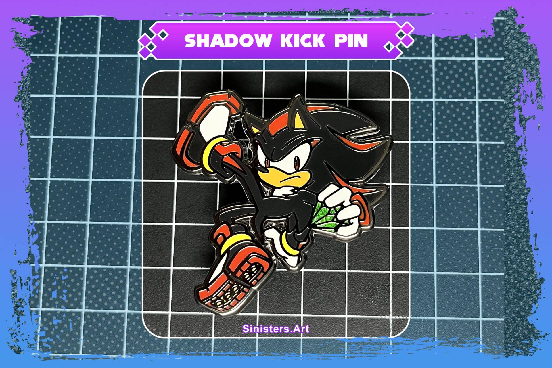 Shadow The Hedgehog Enamel Pin von SinisterCosxArt