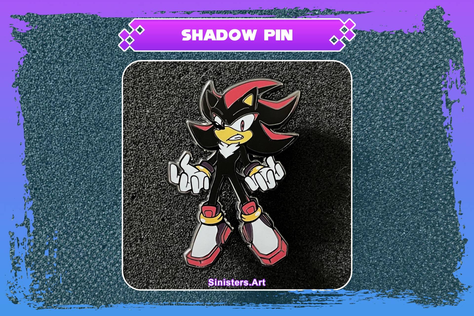 Shadow The Hedgehog Enamel Pin von SinisterCosxArt