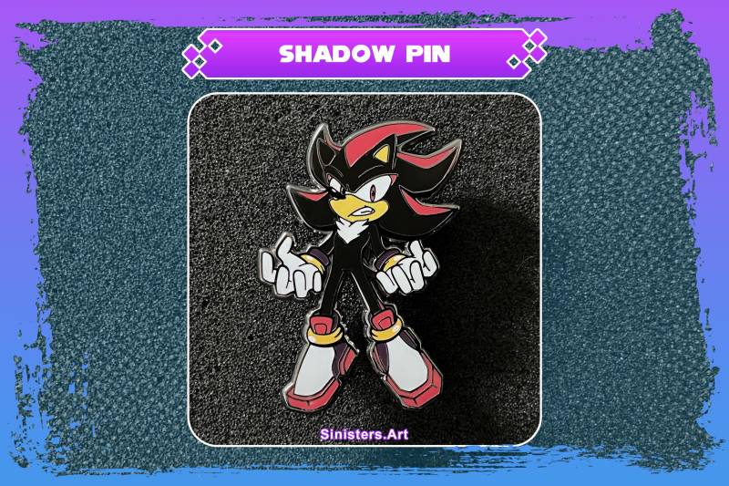Shadow The Hedgehog Enamel Pin von SinisterCosxArt