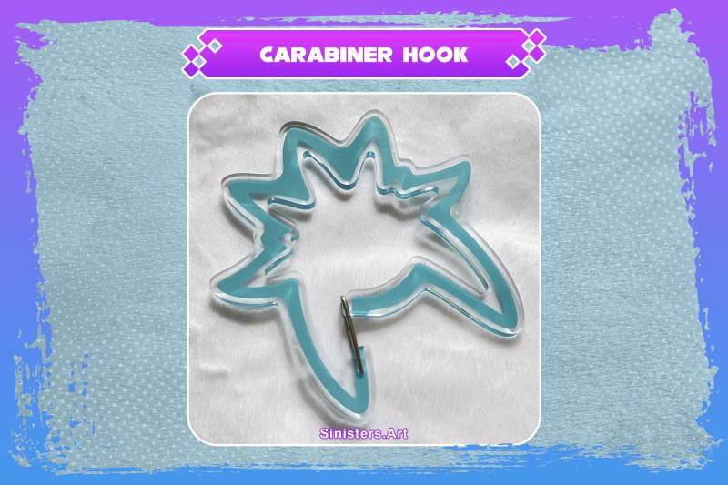 Silver The Hedgehog Carabiner Hook Acryl Keychain von SinisterCosxArt