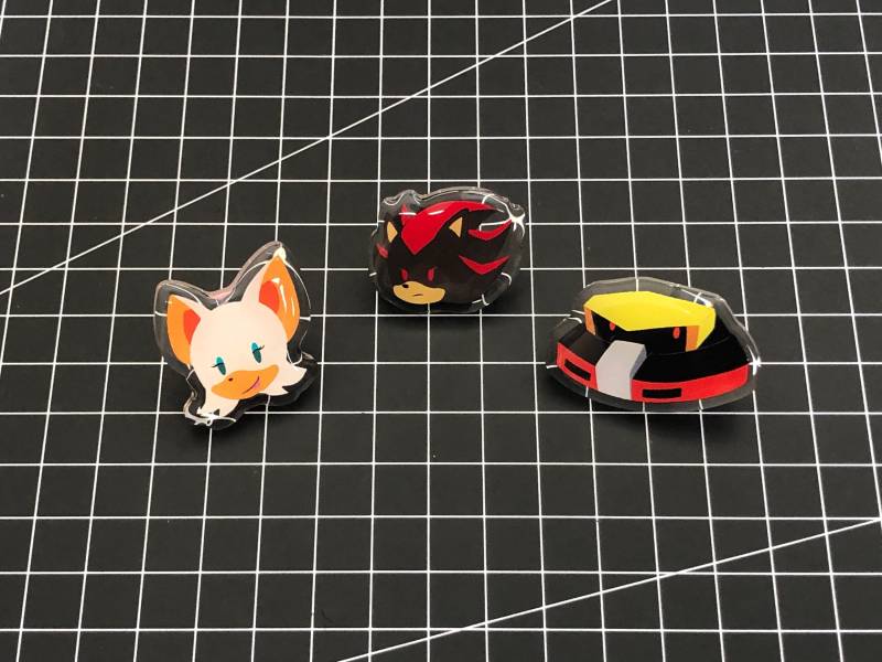 Sonic Minis - Team Dark Acryl Pin von SinisterCosxArt