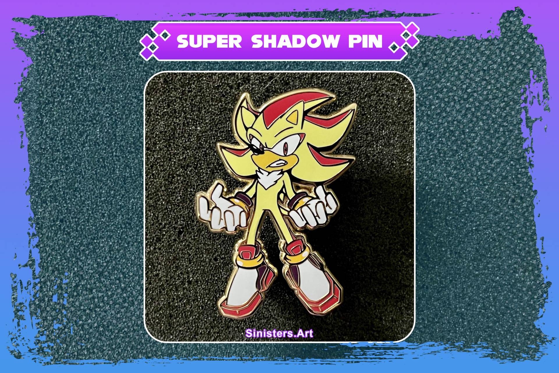 Super Shadow The Hedgehog Enamel Pin von SinisterCosxArt