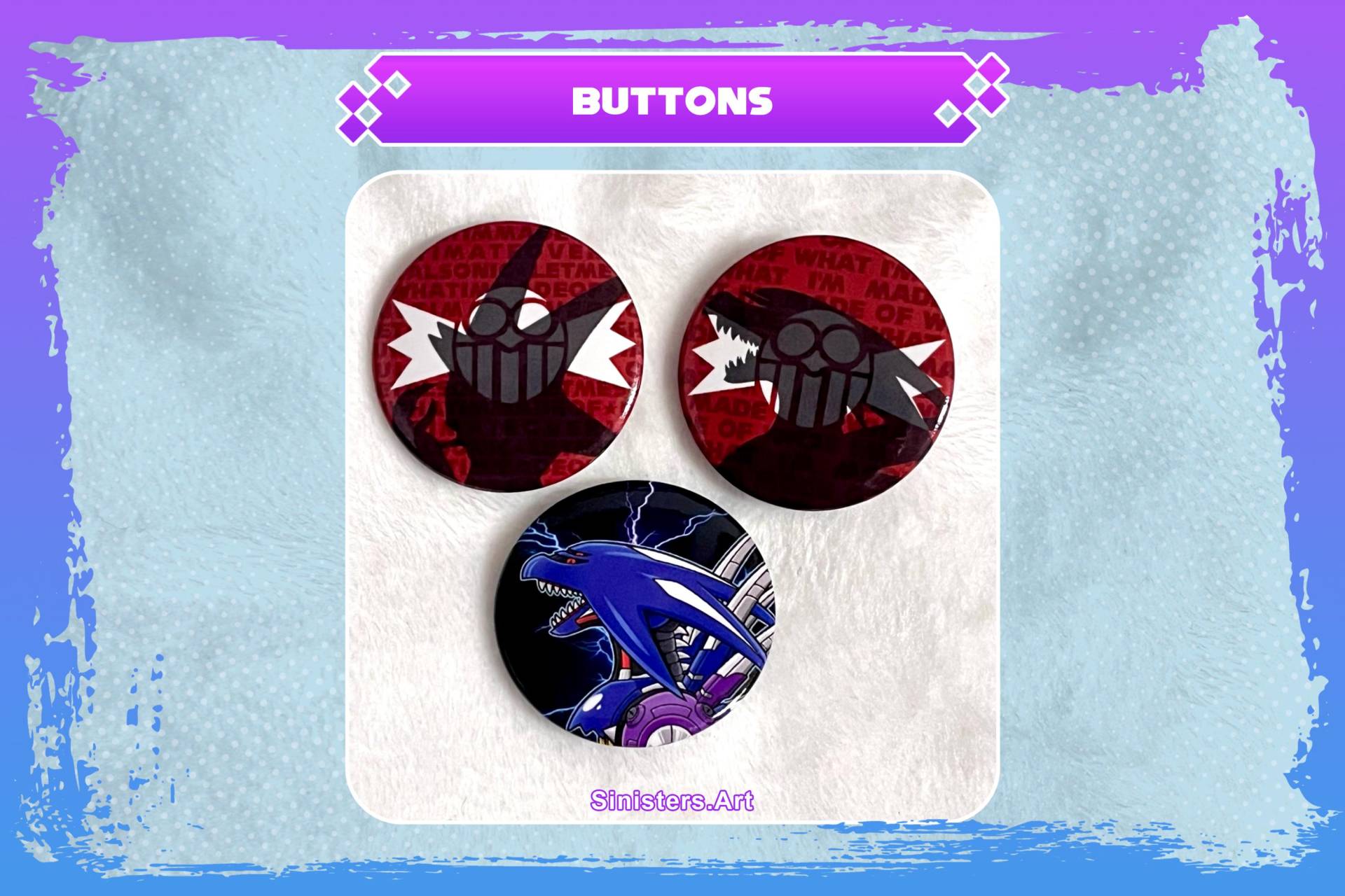 Ultimate Overlord Metal Sonic Neo Button The Hedgehog von SinisterCosxArt