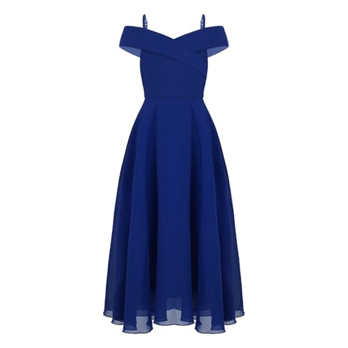 Sinleey Kleid Von Zeremonie Mädchen Kind Hochzeit Junge Dame Der Ehre Prinzessin Abend Elegant Party Geburtstag 7-16 Jahre Blau 170-176 von Sinleey