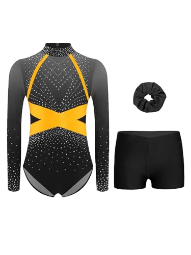 Sinleey Turnanzug Mädchen Langarm Gymnastikanzug Mit Hose Und Haarband 3-teiliges Gymnastik-outfit Wettkampf A Grau 146-152 Sinleey Turnanzug Mädchen Langarm Gymnastikanzug Mit Hose Und Haarband 3-teiliges Gymnastik-outfit Wettkampf A Grau 146-152 von Sinleey