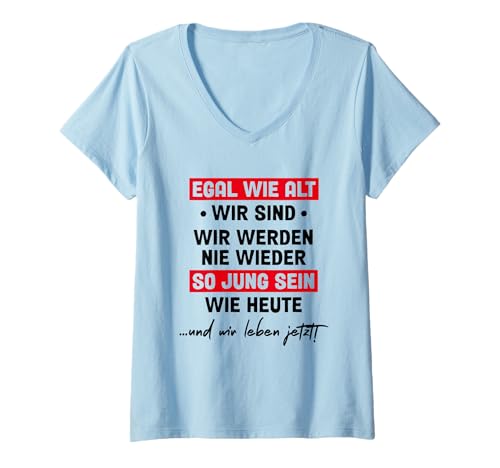 Damen Sinnspruch Sprüche zum Nachdenken Positiv Denken Inspiration T-Shirt mit V-Ausschnitt von Sinnsprüche - Positiv Denken Inspiration Geschenke