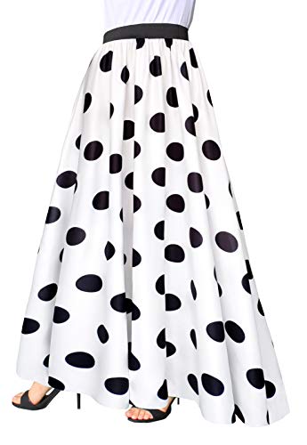 Sinono Damen Chiffon Streifen Maxi Rock Hohe Taille Wischen Bodenröcke - Schwarz - 3X-Groß von Sinono