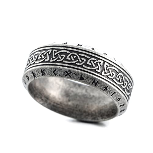 Sinoyp Norse Herren-Ring, Edelstahl, Wikinger-Schmuckring für Damen, Edelstahl, Kein Edelstein Sinoyp Norse Herren-Ring, Edelstahl, Wikinger-Schmuckring für Damen, Edelstahl, Kein Edelstein von Sinoyp