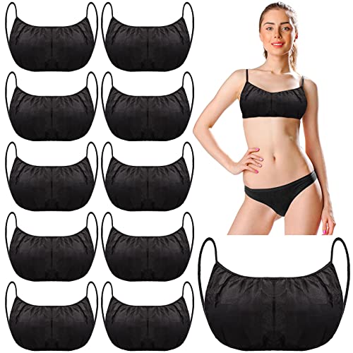 60 Stück Einweg BHs Schwarz Einweg BH Einweg Spa BHs Damen Einweg Sunless Spray Tan Top Unterwäsche Brassiers für Spray Tanning von Sintege