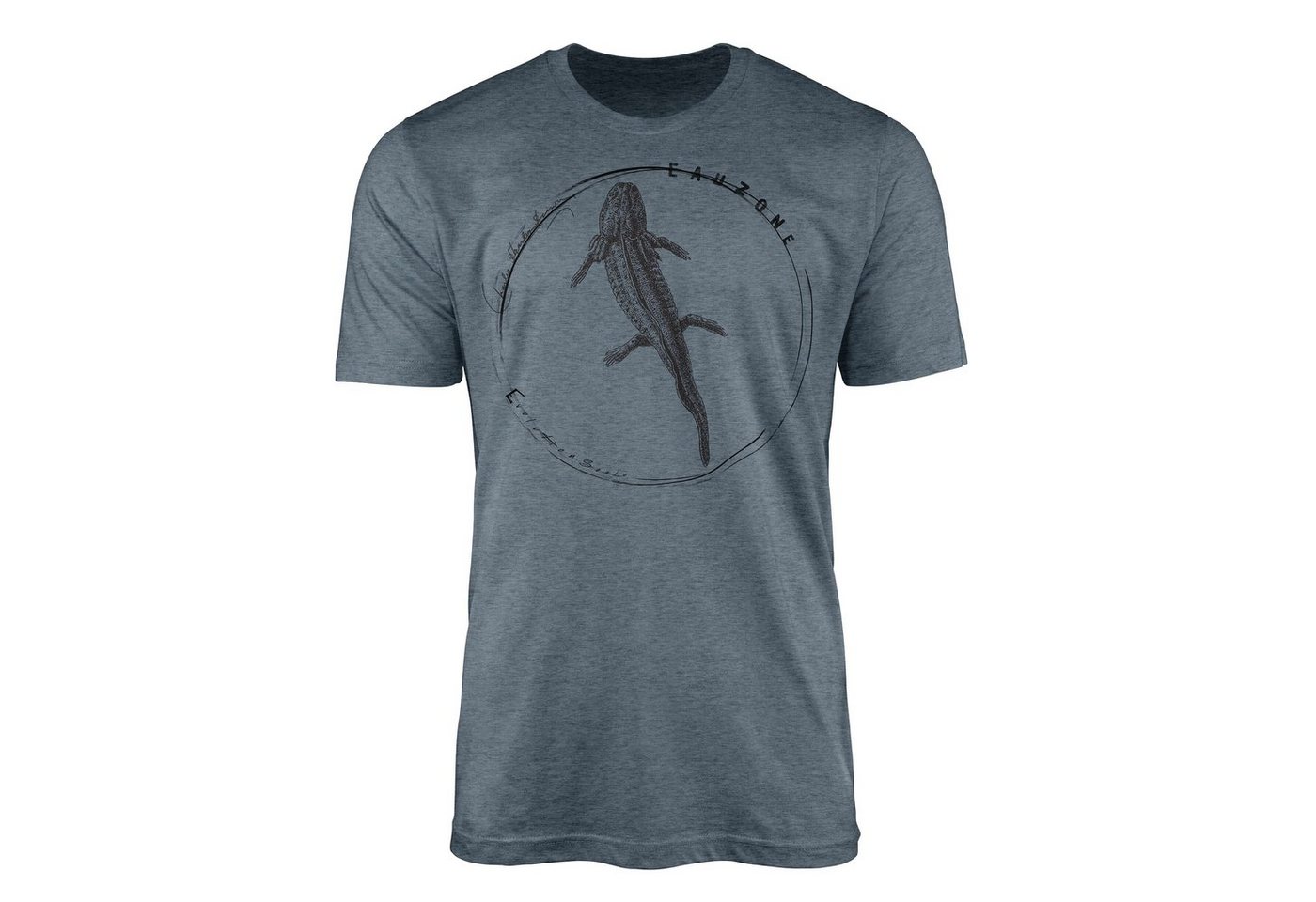 Sinus Art T-Shirt Evolution Herren T-Shirt Axolotl von Sinus Art