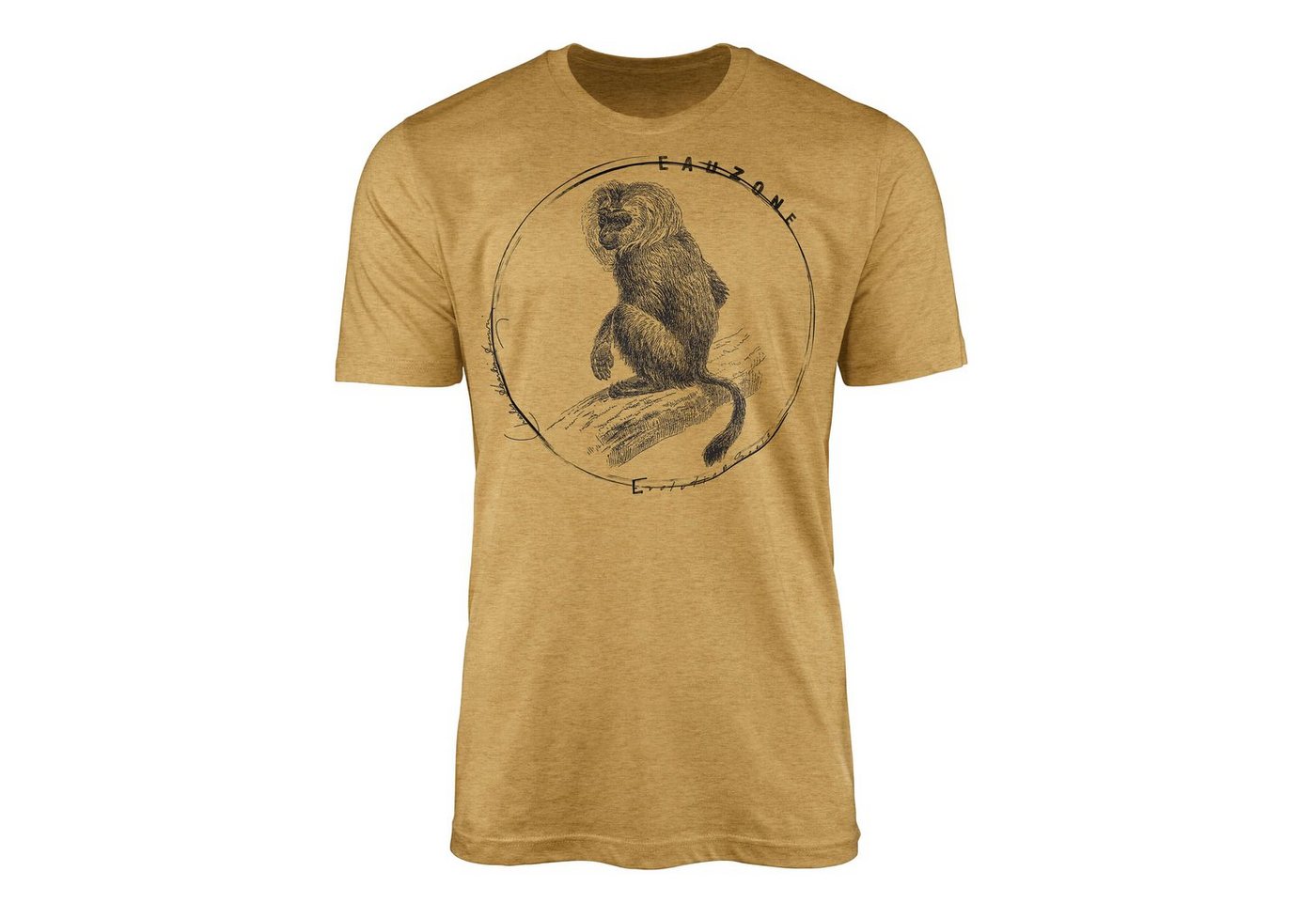 Sinus Art T-Shirt Evolution Herren T-Shirt Bartaffe von Sinus Art