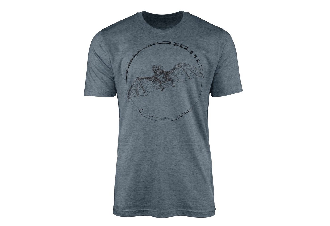 Sinus Art T-Shirt Evolution Herren T-Shirt Fledermaus von Sinus Art