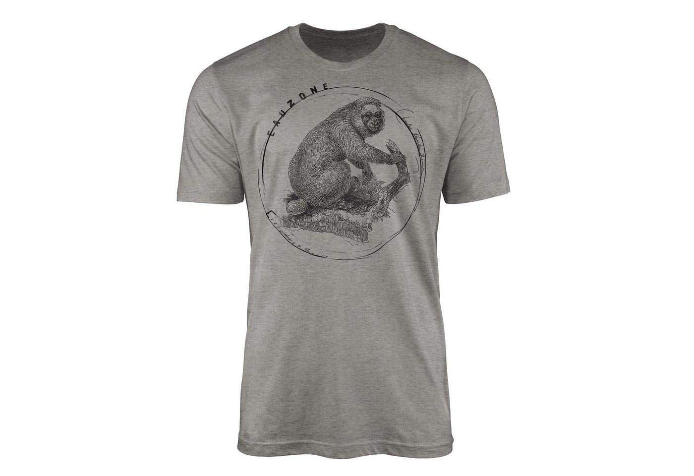 Sinus Art T-Shirt Evolution Herren T-Shirt Kahlkopf-Saki von Sinus Art