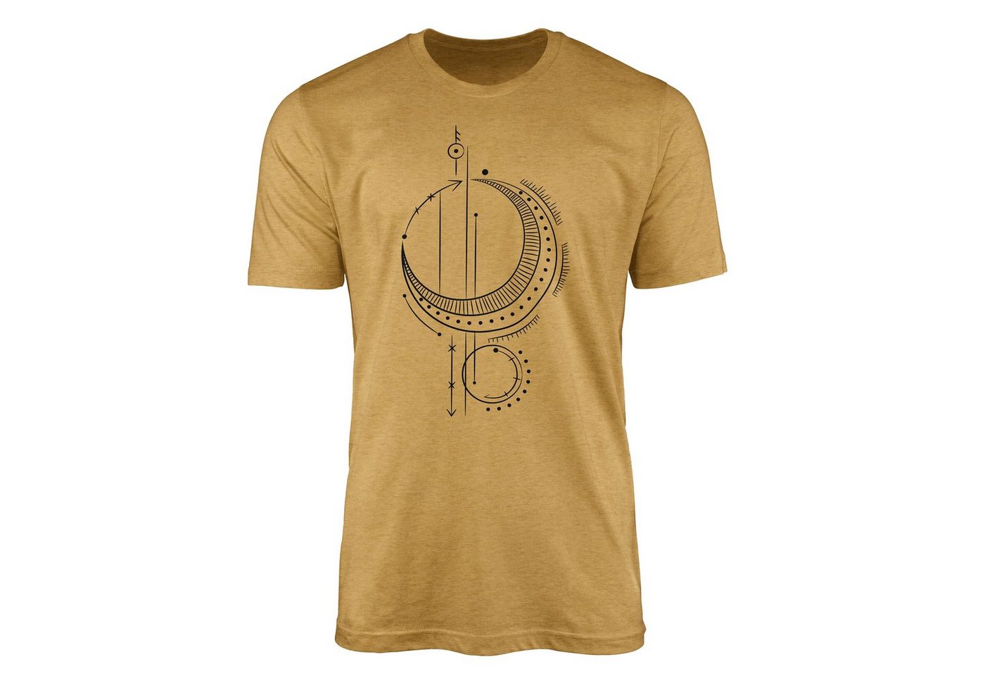 Sinus Art T-Shirt Premium T-Shirt Alchemy Serie Symbole angenehmer Tragekomfort feine Struktur No.0042 von Sinus Art