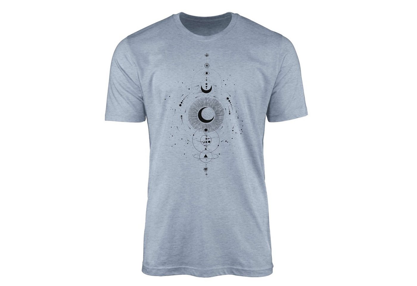Sinus Art T-Shirt Premium T-Shirt Alchemy Serie Symbole angenehmer Tragekomfort feine Struktur No.0057 von Sinus Art