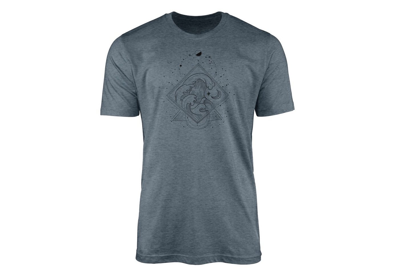 Sinus Art T-Shirt Premium T-Shirt Alchemy Serie Symbole angenehmer Tragekomfort feine Struktur No.0068 von Sinus Art