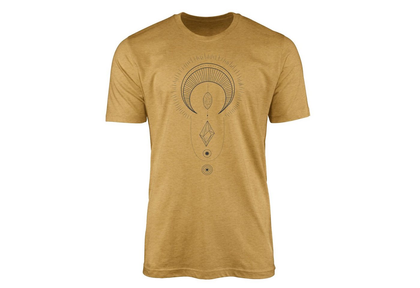 Sinus Art T-Shirt Premium T-Shirt Alchemy Serie Symbole angenehmer Tragekomfort feine Struktur No.0083 von Sinus Art