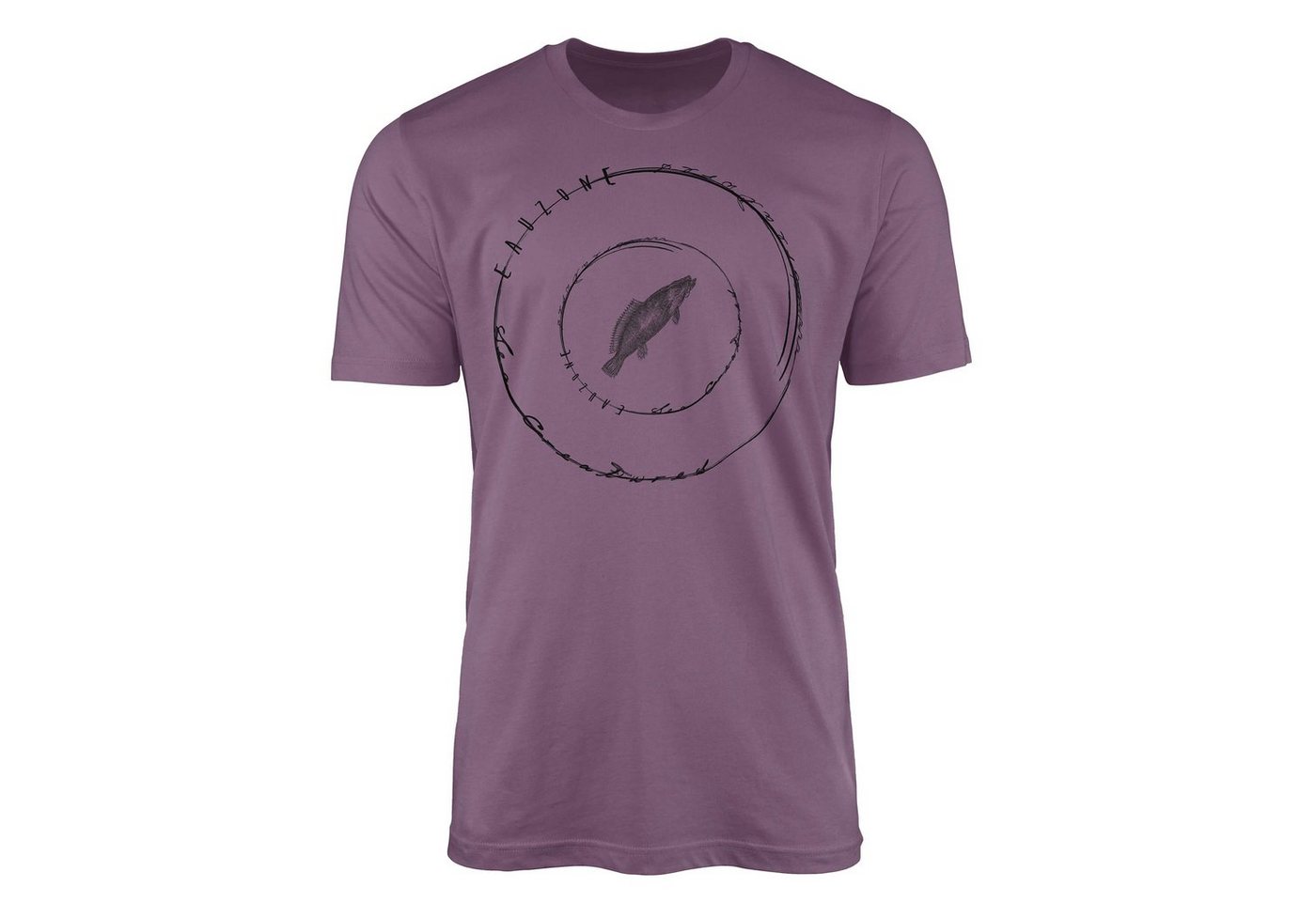 Sinus Art T-Shirt T-Shirt Tiefsee Fische - Serie: Sea Creatures, feine Struktur und sportlicher Schnitt / Sea 016 von Sinus Art