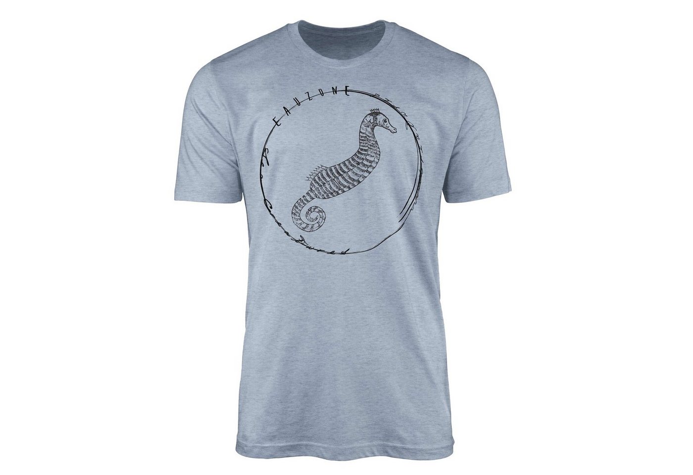 Sinus Art T-Shirt T-Shirt Tiefsee Fische - Serie: Sea Creatures, feine Struktur und sportlicher Schnitt / Sea 045 von Sinus Art