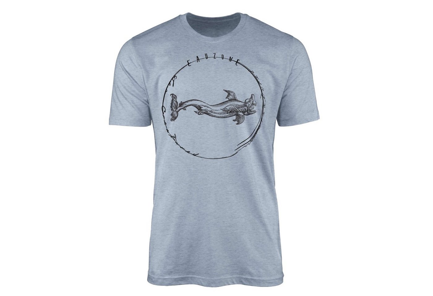 Sinus Art T-Shirt T-Shirt Tiefsee Fische - Serie: Sea Creatures, feine Struktur und sportlicher Schnitt / Sea 064 von Sinus Art