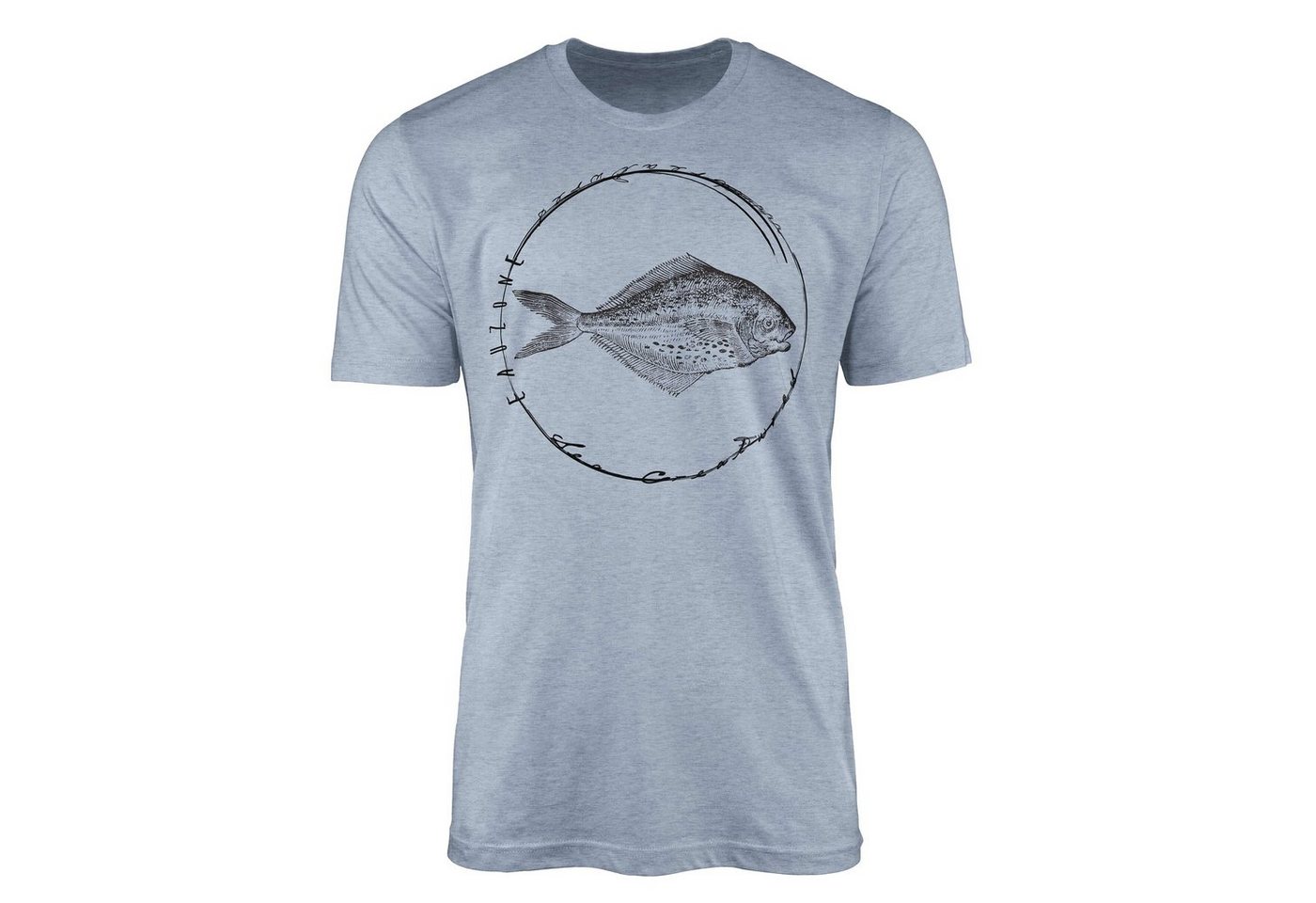 Sinus Art T-Shirt T-Shirt Tiefsee Fische - Serie: Sea Creatures, feine Struktur und sportlicher Schnitt / Sea 069 von Sinus Art