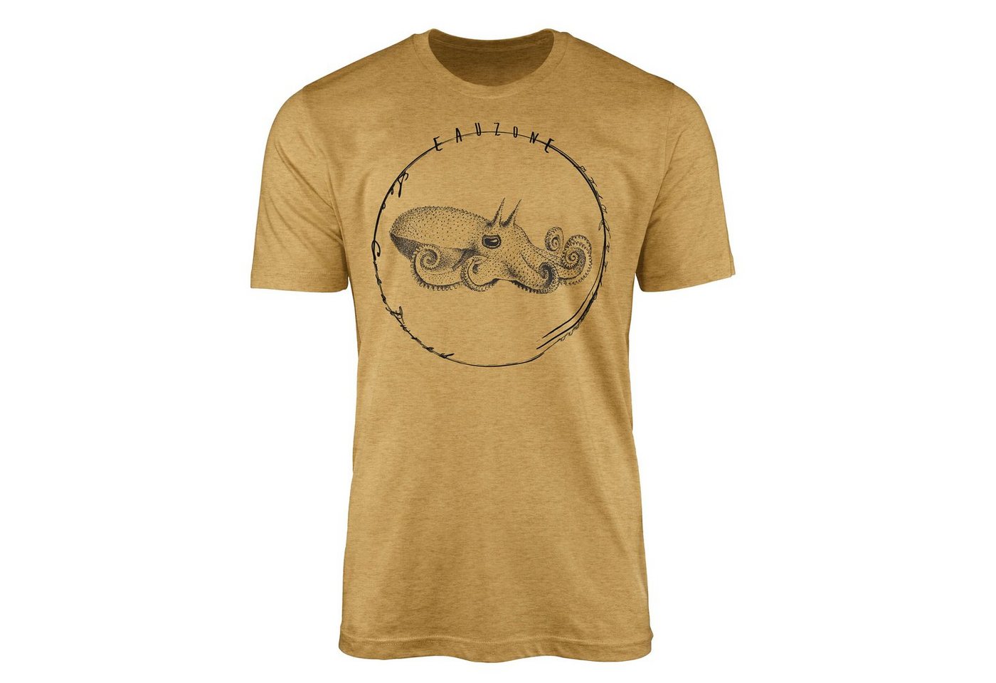 Sinus Art T-Shirt T-Shirt Tiefsee Fische - Serie: Sea Creatures, feine Struktur und sportlicher Schnitt / Sea 071 von Sinus Art