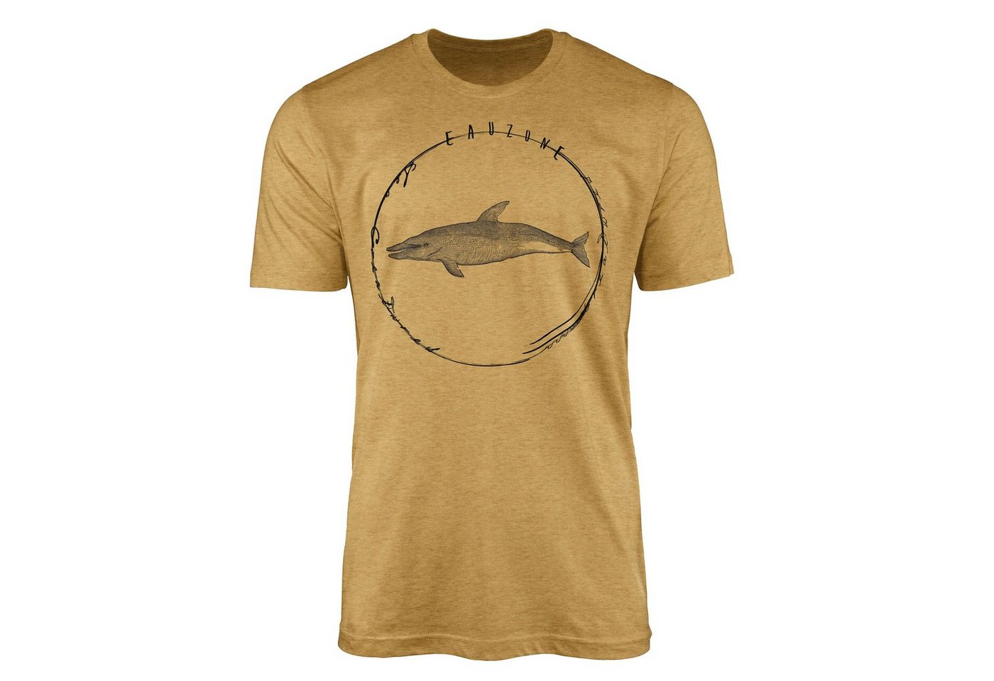 Sinus Art T-Shirt T-Shirt Tiefsee Fische - Serie: Sea Creatures, feine Struktur und sportlicher Schnitt / Sea 080 von Sinus Art
