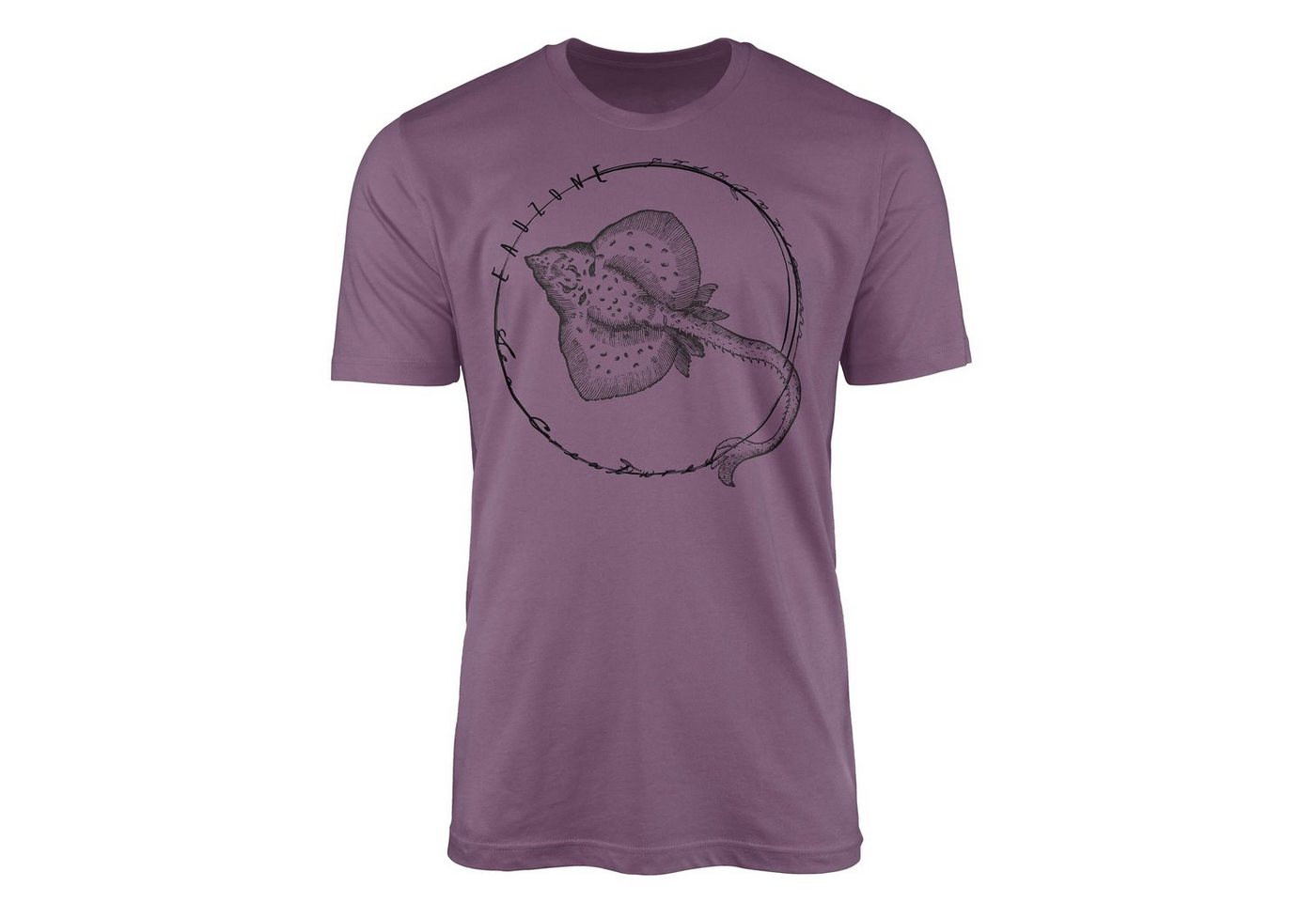 Sinus Art T-Shirt T-Shirt Tiefsee Fische - Serie: Sea Creatures, feine Struktur und sportlicher Schnitt / Sea 096 von Sinus Art