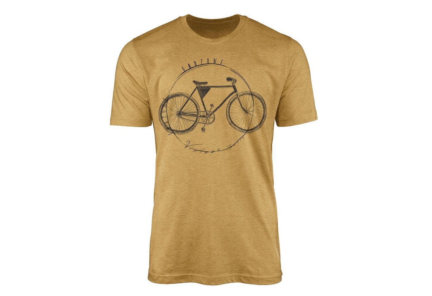 Sinus Art T-Shirt Vintage Herren T-Shirt Fahrrad von Sinus Art