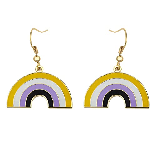 Nonbinary Pride baumelnde Ohrringe Gay & Lesben LGBT Pride Geschenke Regenbogen Schmuck Nonbinary Pride baumelnde Ohrringe Gay & Lesben LGBT Pride Geschenke Regenbogen Schmuck von Sinwinkori