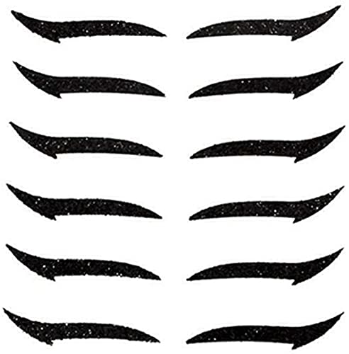 6 Paar / 12 Stück Wiederverwendbare selbstklebende Eyeliner-Aufkleber, unsichtbare zweifarbige Eyeline-Aufkleber,selbstklebende Cat-Liner-Make-up-Schablone Eyeliner-Aufkleber Make-up-Tool (Schwarz-A) von Sinye