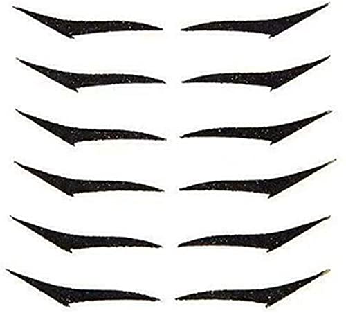 6 Paar / 12 Stück Wiederverwendbare selbstklebende Eyeliner-Aufkleber, unsichtbare zweifarbige Eyeline-Aufkleber,selbstklebende Cat-Liner-Make-up-Schablone Eyeliner-Aufkleber Make-up-Tool (Schwarz-B) von Sinye