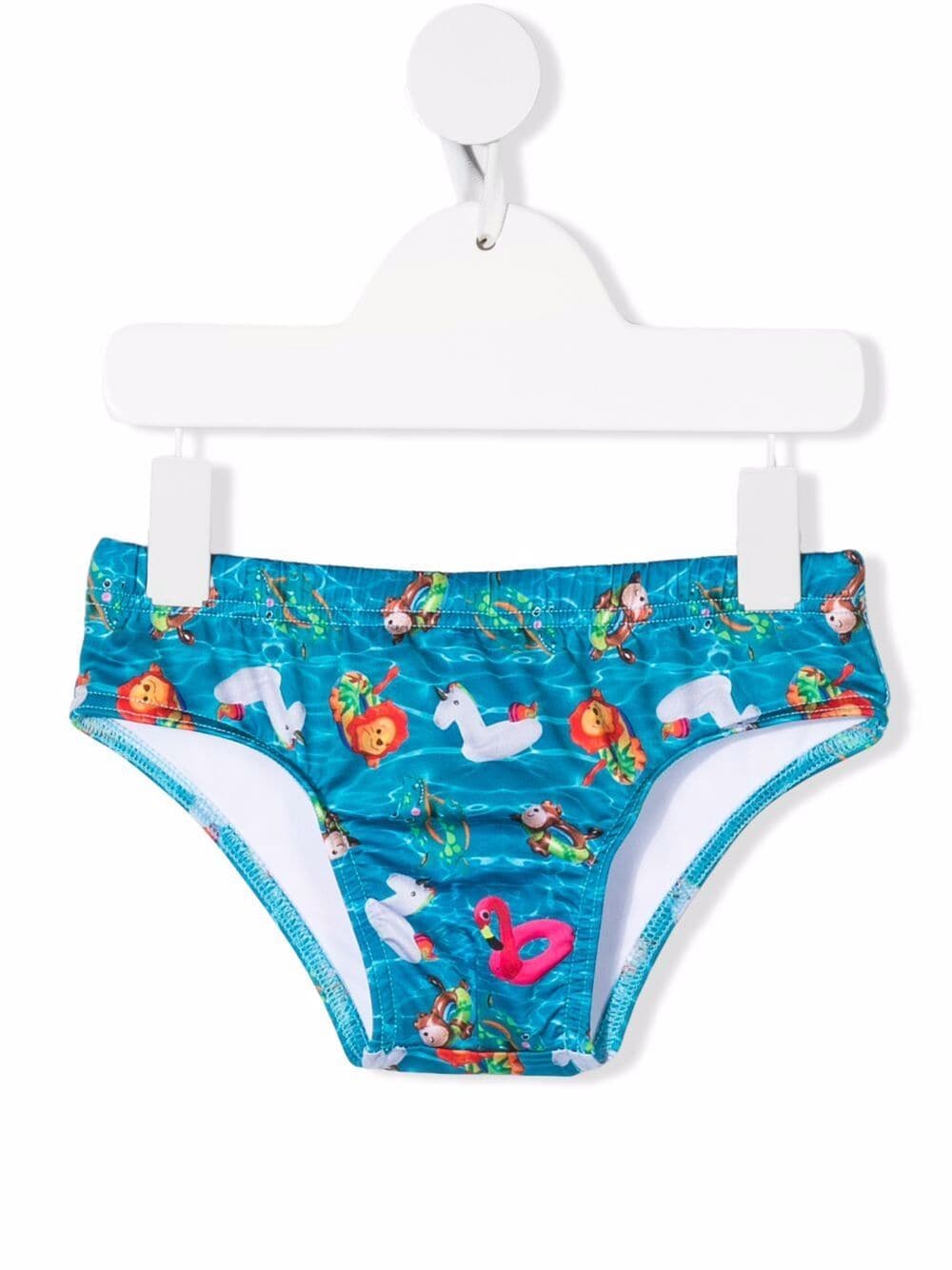 Siola Badehose mit Wasser-Print - Blau von Siola