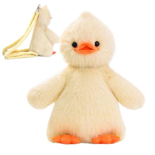 Sionhiuo Enten Tasche - Zeichentrick Rucksack,Ente Plüschtier Mit Verstellbarem Trageriemen Modisches Fotozubehör Für Kinder von Sionhiuo