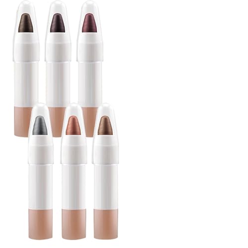 Sionhiuo Lidschattensticks, Creme -Lidschattenstock | Wasserdichtes Lidschattenstock | 6 Farben Shimmer Highlighter Glitter Langwärme Make-up-Kosmetik für Frauenabend und professioneller Verwendung von Sionhiuo