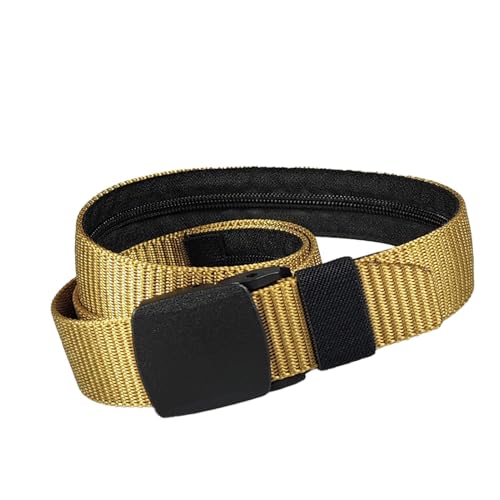 Sionhiuo Reise-Sicherheits-Geldgürtel,Reise-Sicherheitsgürtel, Reise-Diebstahlschutzgürtel mit Geldfach, Reise-Anti-Diebstahl-Sicherheitsgürtel für Wertsachen, bequemer, sicherer Taillengürtel für von Sionhiuo